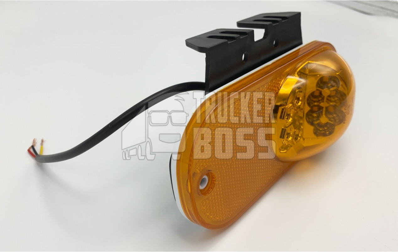 Габаритный фонарь Желтый 24v 2 стороны LED