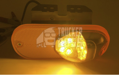Габаритный фонарь Желтый 24v 2 стороны LED