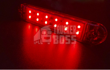 Габаритный фонарь Красный 12-24v 12LED BAD