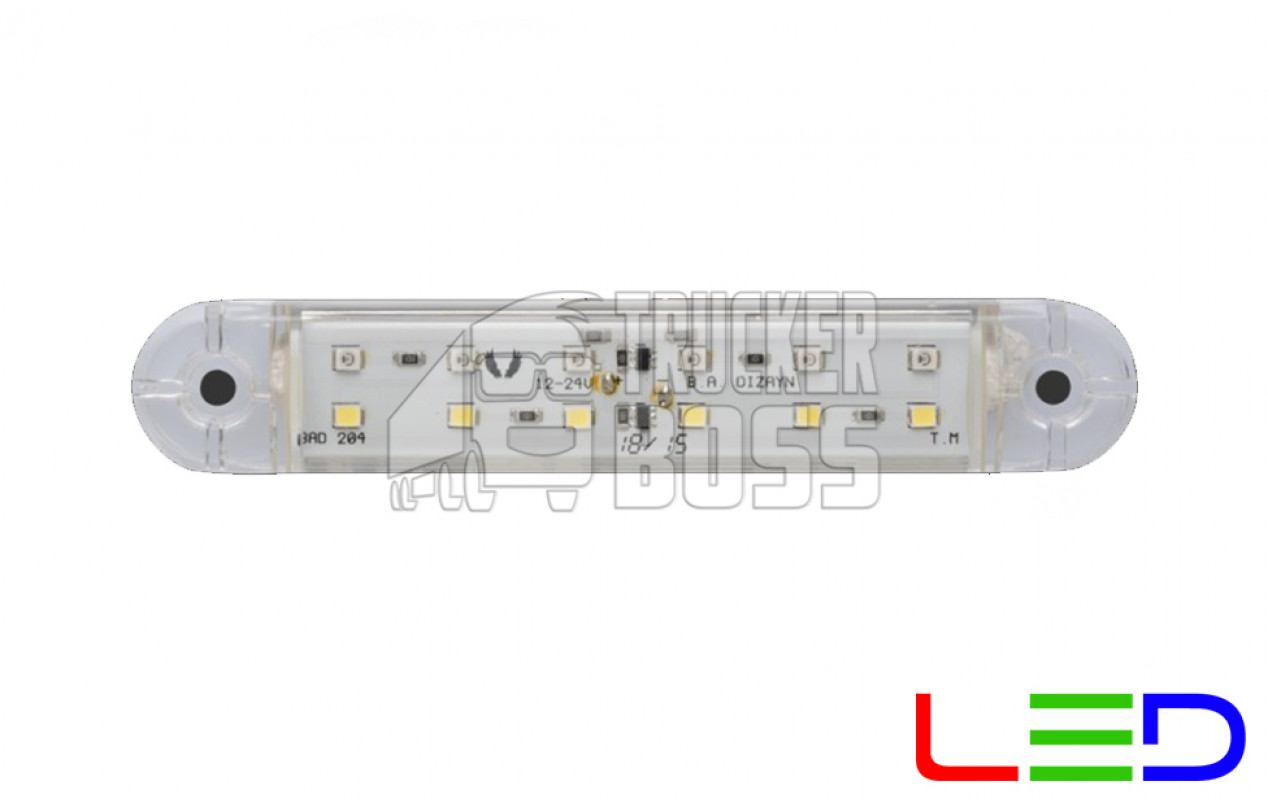 Габаритный фонарь Белый 12-24v 12LED BAD