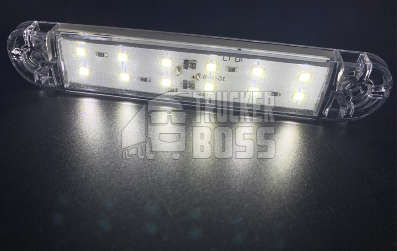 Габаритный фонарь Белый 12-24v 12LED BAD