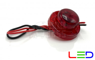 Габаритный фонарь Красный 12-24v 1LED BAD 3см