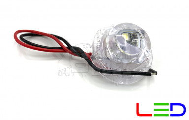 Габаритный фонарь Белый 12-24v 1LED BAD 3см