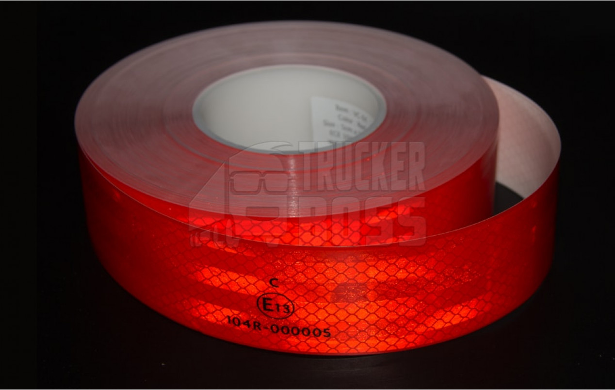 Стрічка світловідбивна для маркування червона 50м Е13