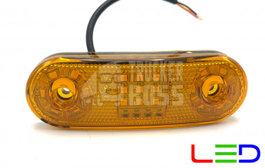 Габаритный фонарь диодный Желтый 24v 21LED ISS