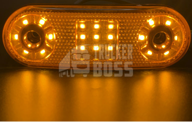 Габаритный фонарь диодный Желтый 24v 21LED ISS