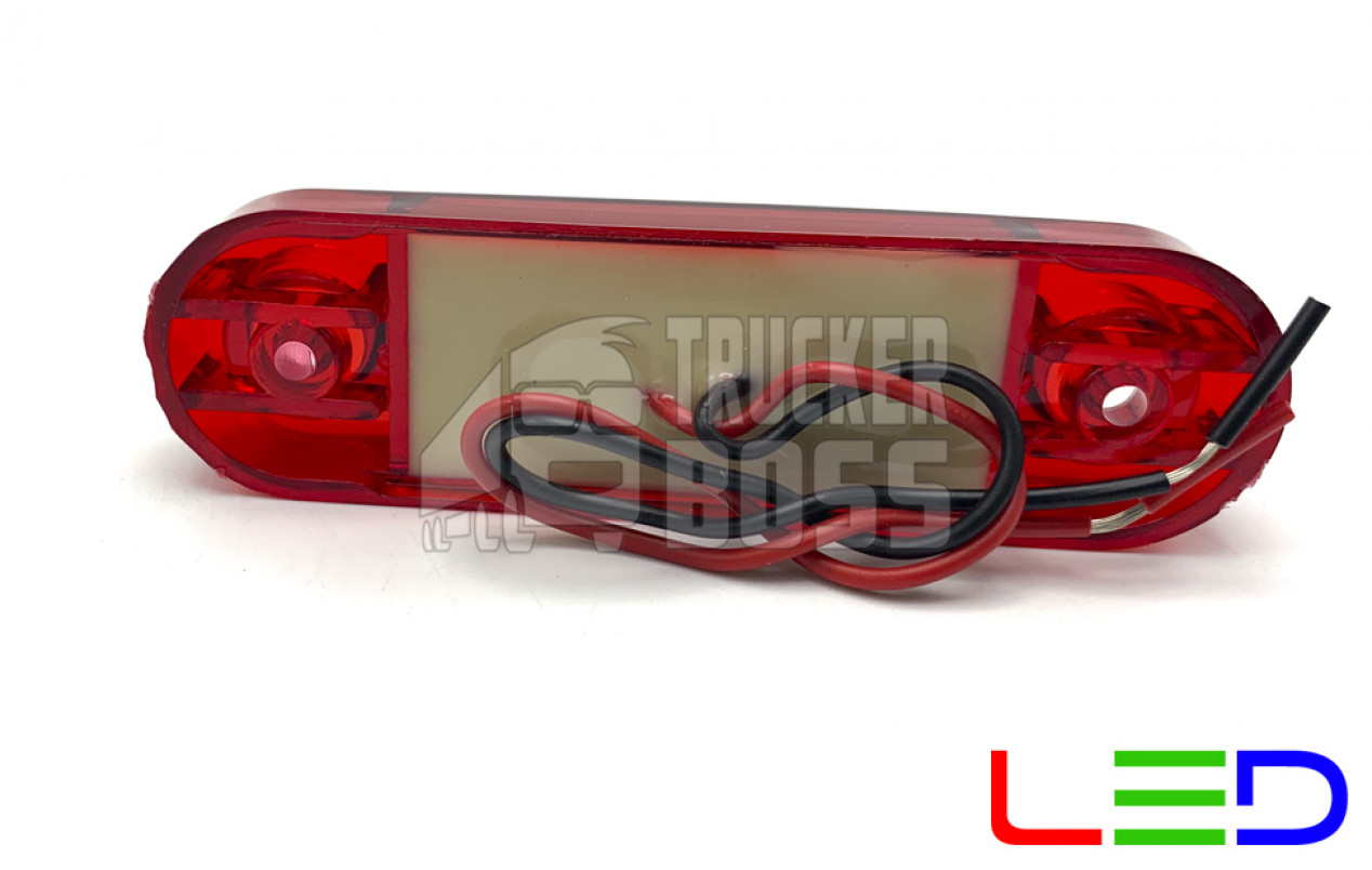 Габаритный фонарь Красный 24v 9LED ISS