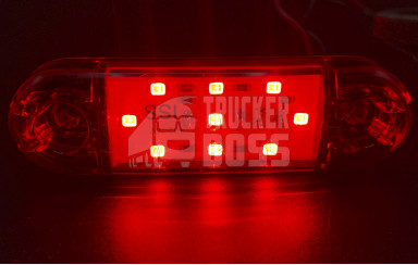 Габаритный фонарь Красный 24v 9LED ISS
