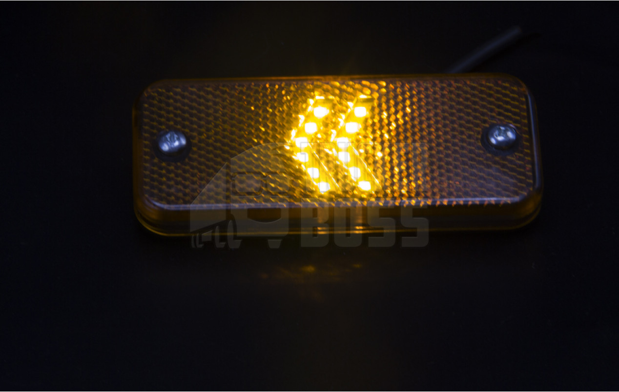 Габаритный фонарь "СТРЕЛКА"  Желтый 24v LED ISS