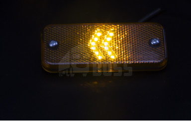 Габаритный фонарь "СТРЕЛКА"  Желтый 24v LED ISS