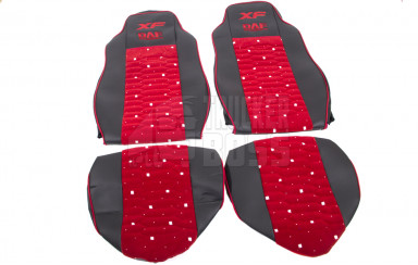 Чехлы на сиденье KADİFE DAF XF 95-105 Красные