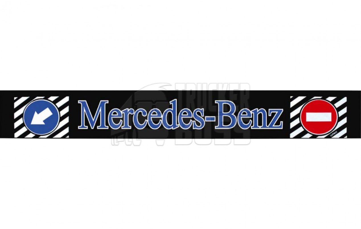 Бризковик гумовий на задній бампер з написом "MERCEDES" Синього кольору 2400х350мм