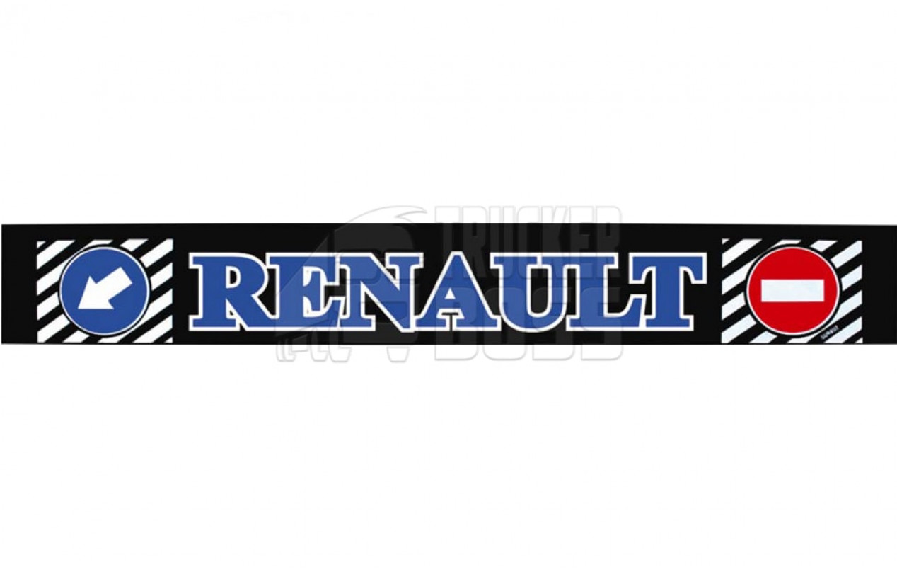 Брызговик резиновый на задний бампер с надписью "RENAULT" Синего цвета 2400х350мм