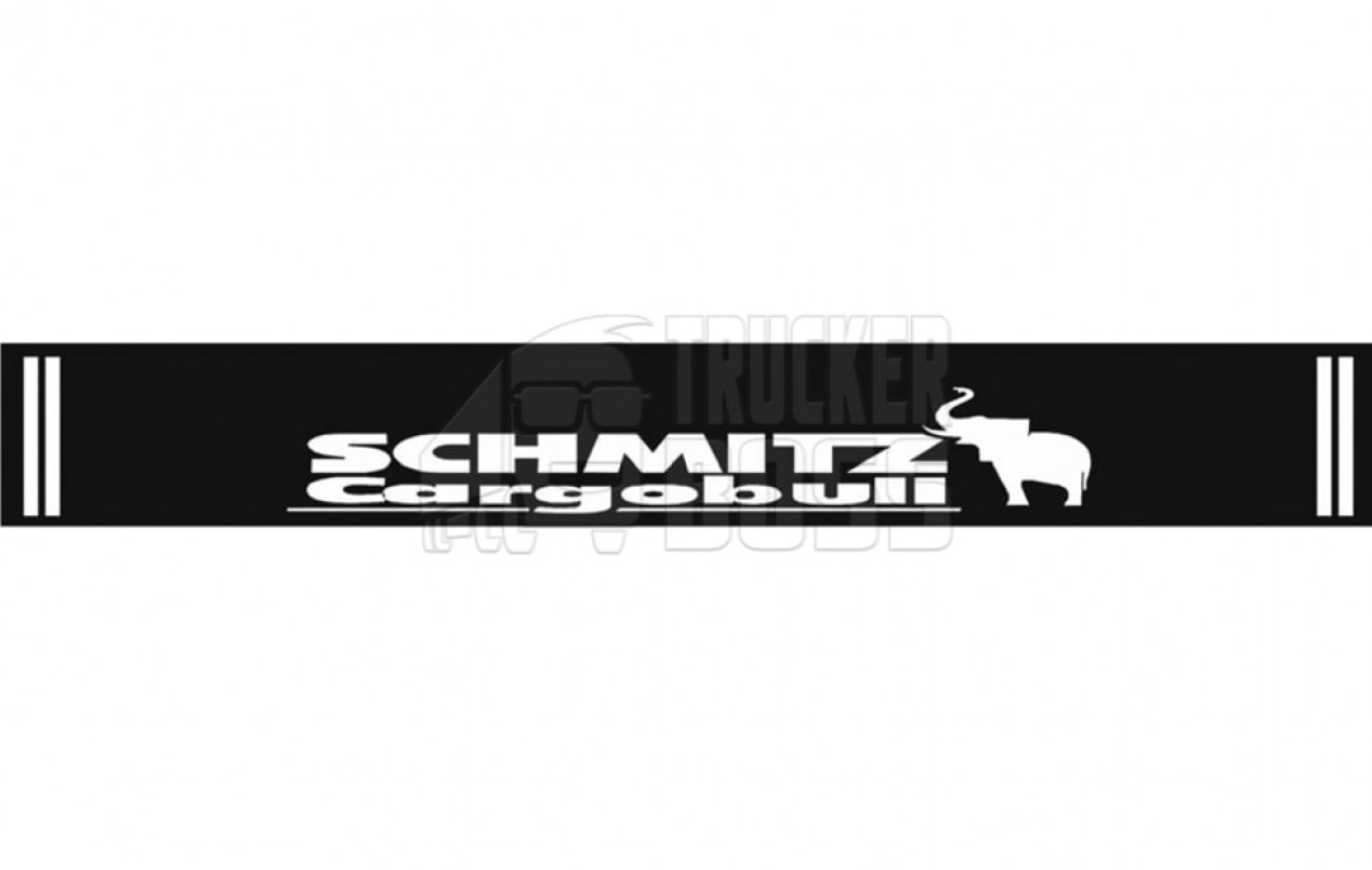 Бризковик гумовий на задній бампер з написом "SCHMITZ CARGOBULL" 2400*350мм