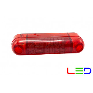 Фонарь габаритный Красный 24v 3LED Carmos