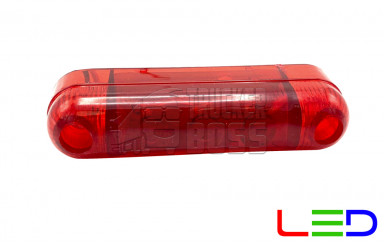Фонарь габаритный Красный 24v 3LED Carmos