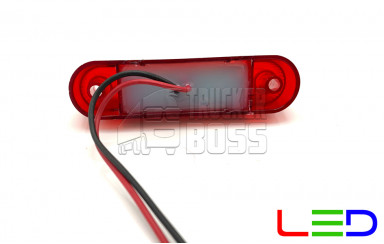 Фонарь габаритный Красный 24v 3LED Carmos