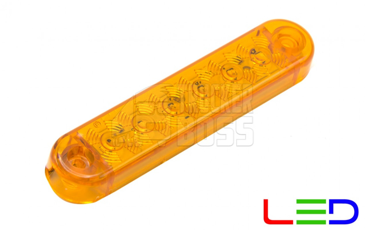 Габаритный фонарь светодиодный Желтый 24v 6LED Carmos