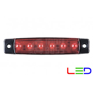 Габаритный фонарь Красный 24v 6LED Carmos