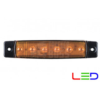 Габаритный фонарь Желтый 24v 6LED Carmos