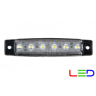 Габаритный фонарь Белый 24v 6LED Carmos