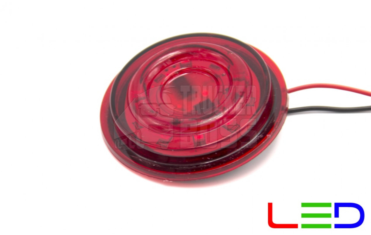 Вставка в габарит причепа червона "бігаючі діоди" LED 24v