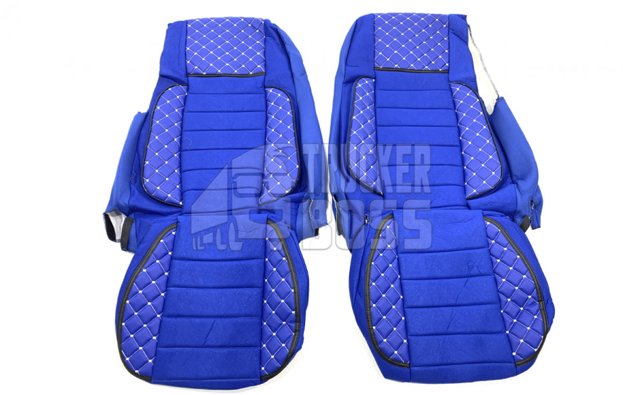 Чехлы на сиденье DAF XF105-106 Широкие Синие