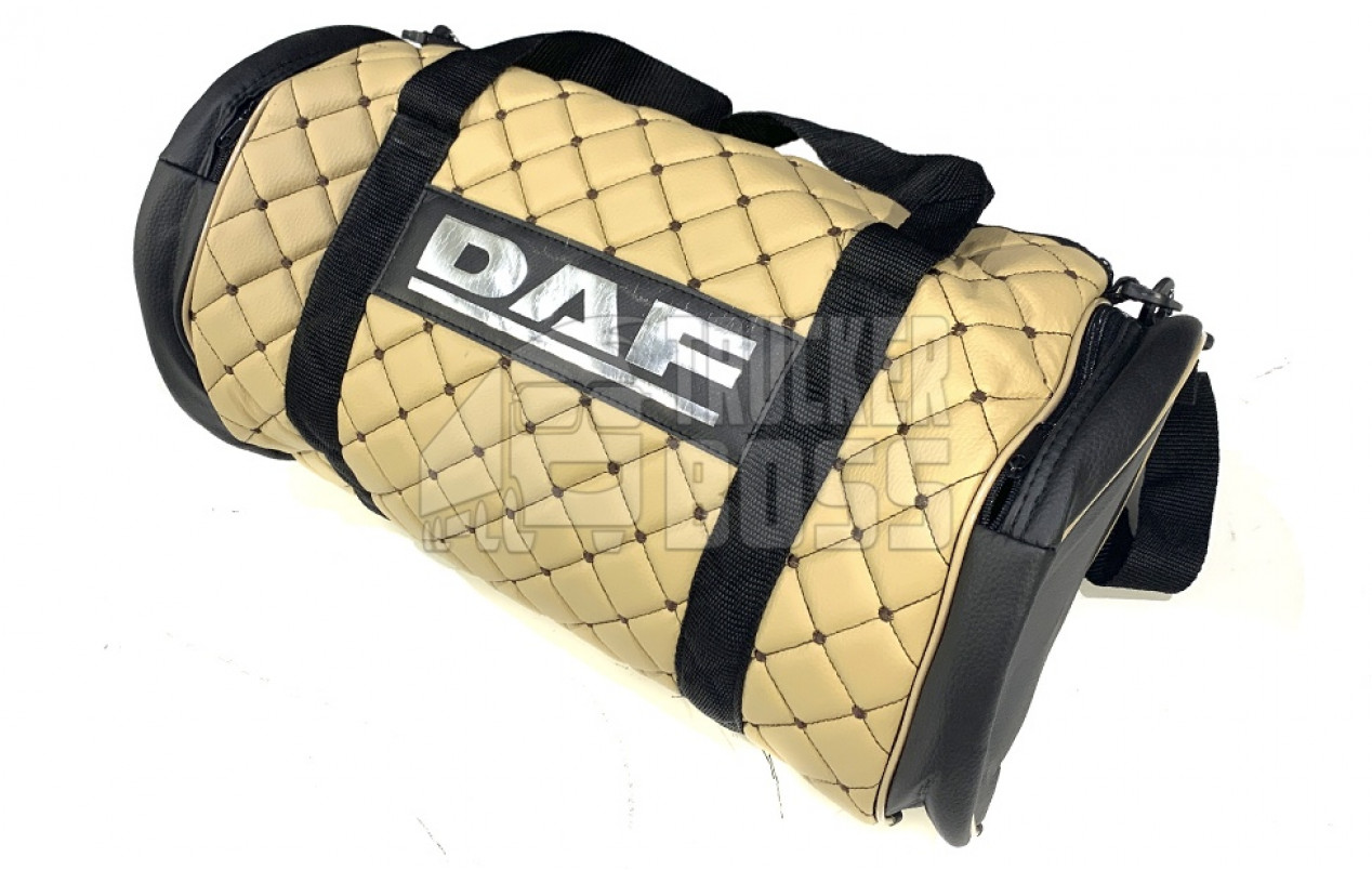 Сумка с логотипом "DAF" Бежевая из экокожи 500х230