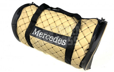 Сумка с логотипом "MERCEDES" Бежевая из экокожи 500х230