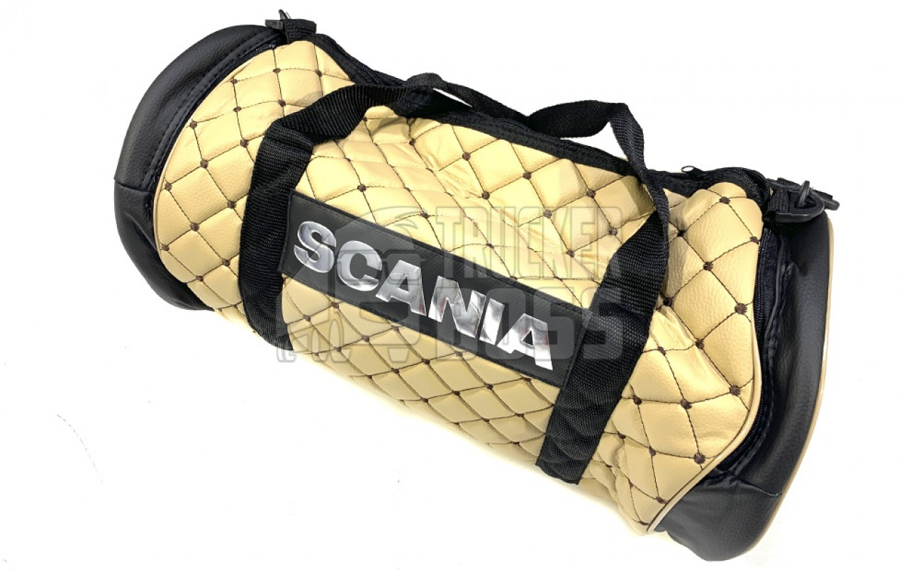 Сумка с логотипом "SCANIA" Бежевая из экокожи 500х230