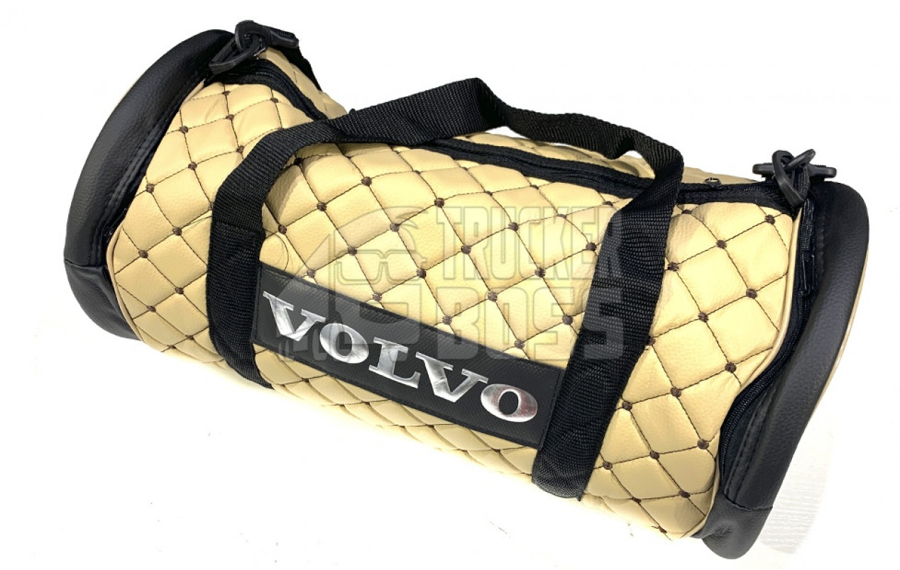 Сумка с логотипом "VOLVO" Бежевая из экокожи 500х230