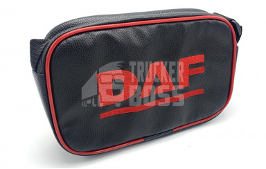 Сумка с логотипом "DAF" Красная из экокожи