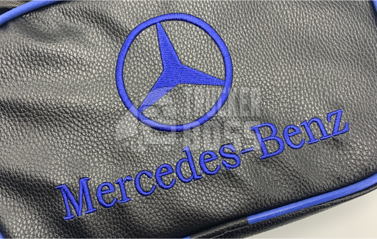 Сумка с логотипом "MERCEDES" Синяя из экокожи