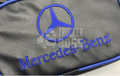 Сумка з логотипом "MERCEDES" Синя з екошкіри
