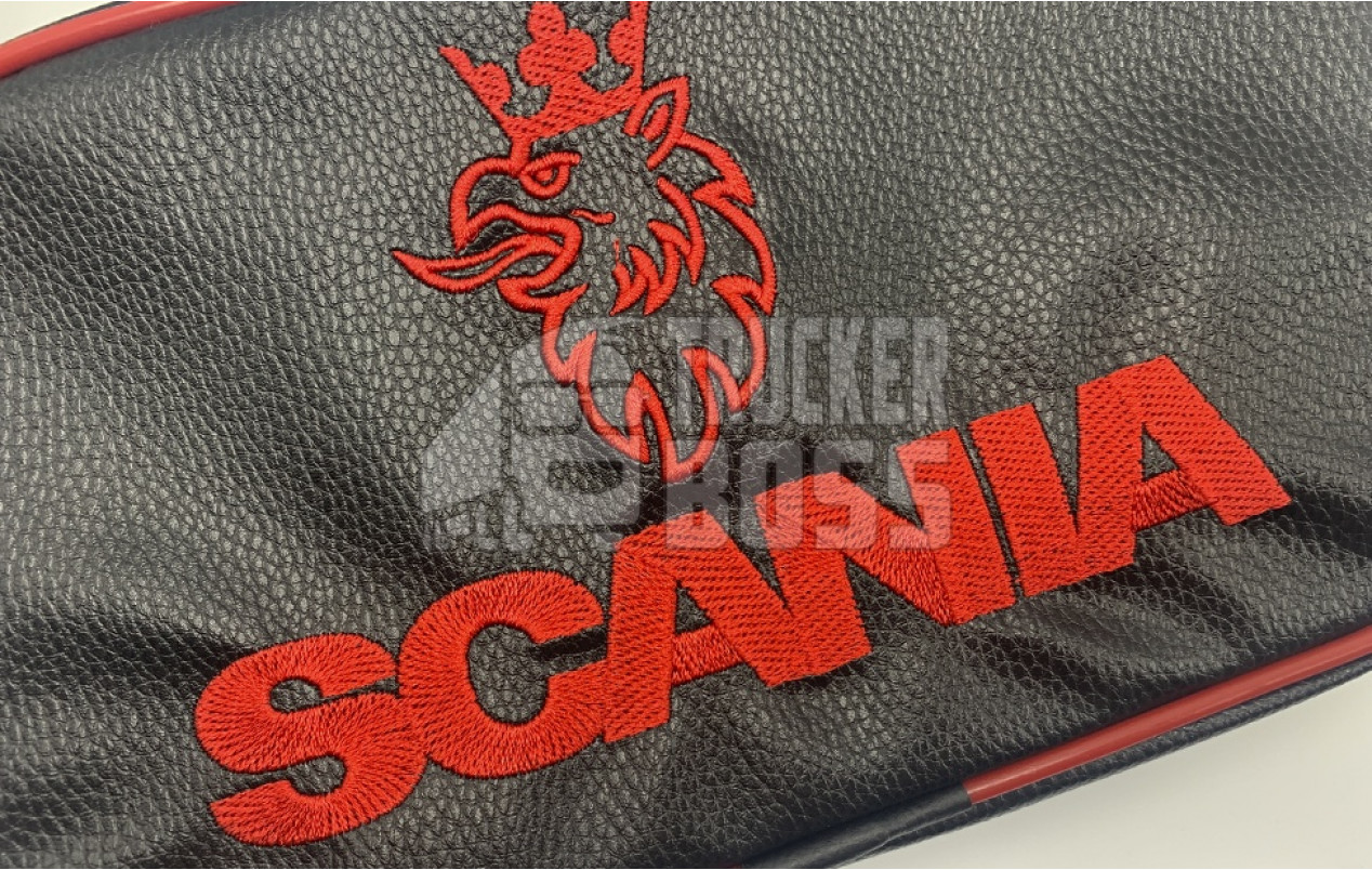 Сумка з логотипом "SCANIA" Червона з екошкіри