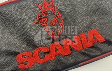 Сумка з логотипом "SCANIA" Червона з екошкіри