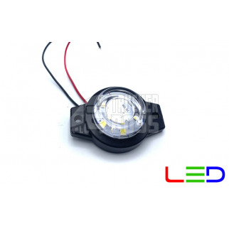 Габаритный фонарь круглый Белый 12-24v 6LED FR