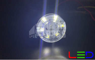 Габаритный фонарь круглый Белый 12-24v 6LED FR