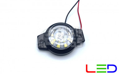Габаритный фонарь круглый Белый 12-24v 9LED FR