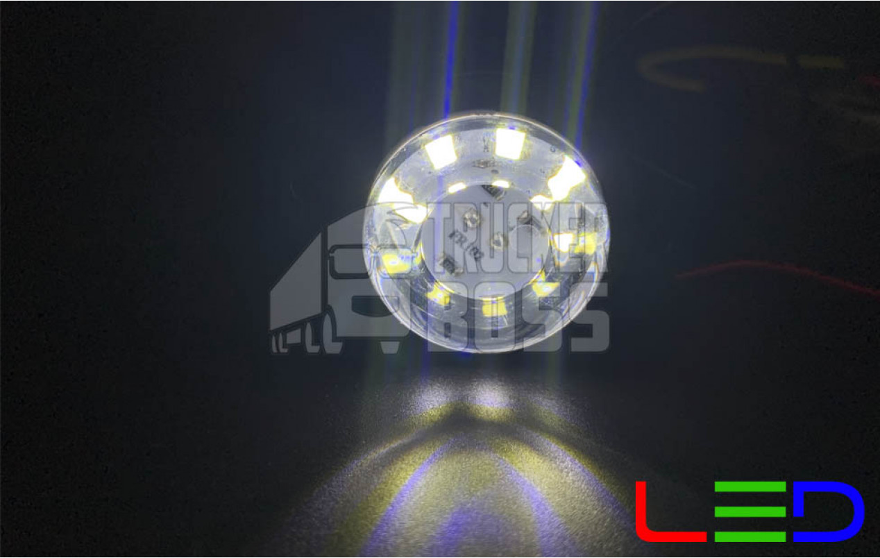 Габаритный фонарь круглый Белый 12-24v 9LED FR