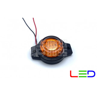 Габаритный фонарь круглый Желтый 12-24v 9LED FR