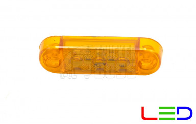 Габаритный фонарик светодиодный Желтый 12-24v 3LED FR