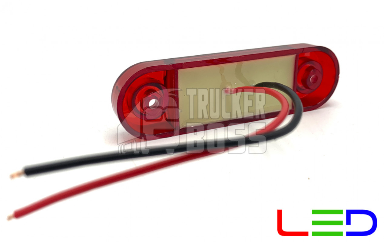 Габаритный фонарик светодиодный Красный 12-24v LED