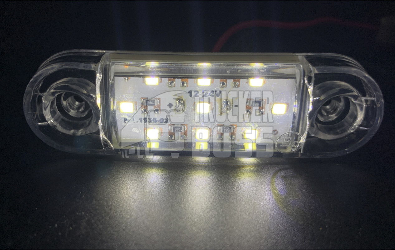 Габаритний ліхтарик світлодіодний Білий 12-24v 9LED FR