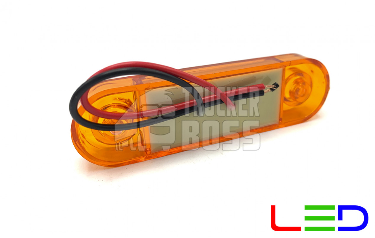 Габаритный фонарик светодиодный Желтый 12-24v 9LED FR