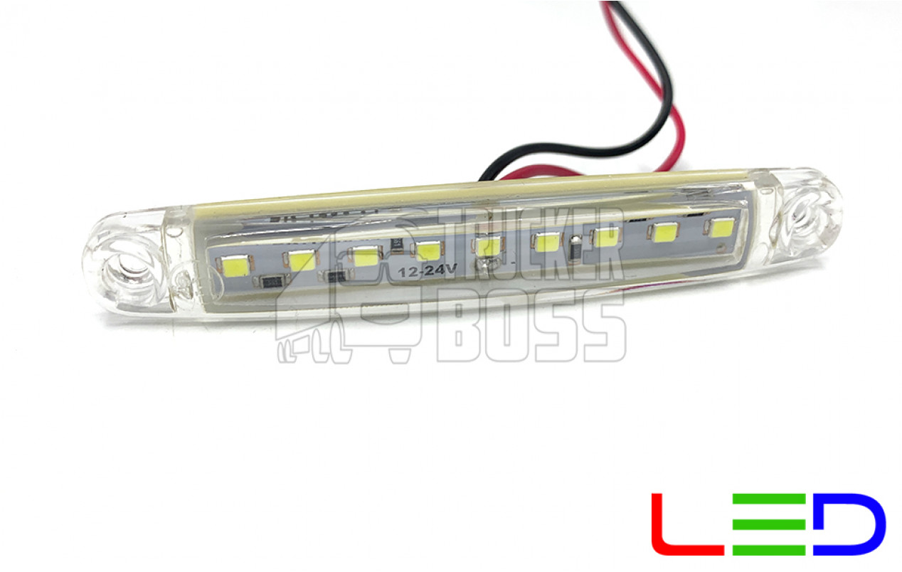 Габаритный фонарь Белый 12-24v 9LED FR