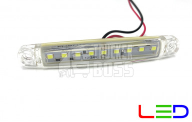 Габаритный фонарь Белый 12-24v 9LED FR