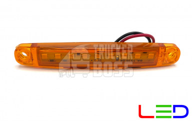 Габаритний ліхтар Жовтий 12-24v 9LED FR