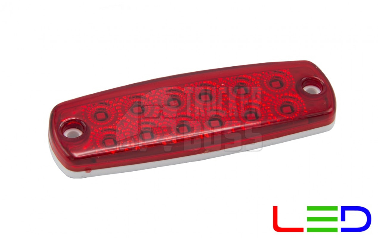 Габаритный фонарь Красный 12-24v 12LED FR