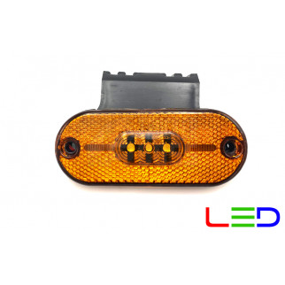 Габаритний ліхтар Жовтий з кронштейном 12-24v 3LED FR